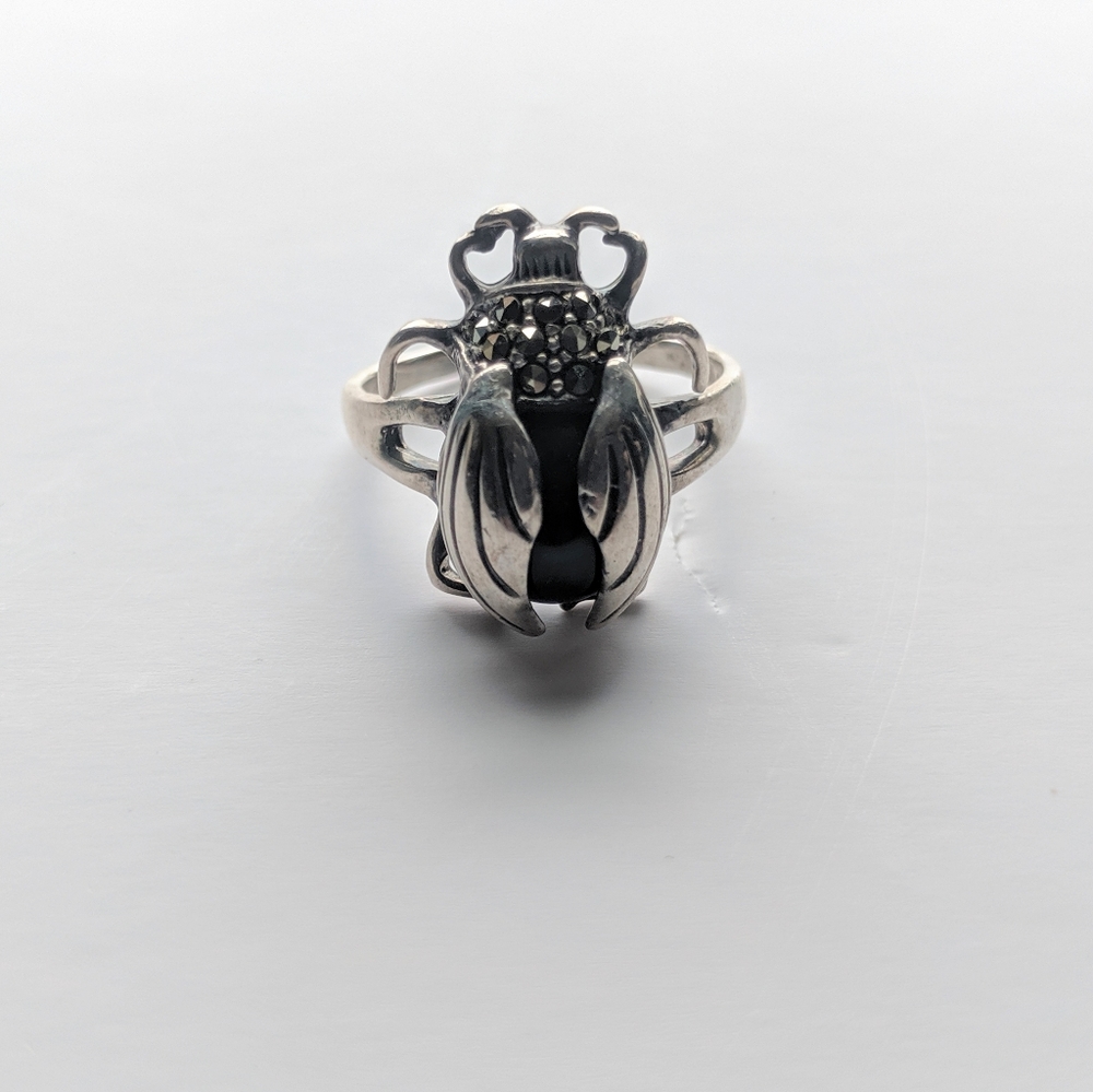 Sterling silver bug ring
